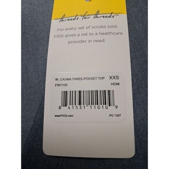 FIGS Scrubs Pants Cargo Size 2X-Small Blue Heather Denim - Picture 9 of 11